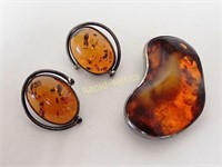 Genuine Amber & Silver pieces