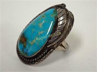 Silver Ring with Chrysocolla Gemstone