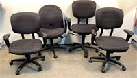 (4) Haworth Adjustable Rolling Office Chairs