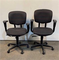 (2) Haworth Adjustable Rolling Office Chairs