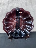 Peking glass Aubergine Plate