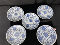 Lot of blue dishes