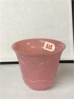 Pink tulip glass cup