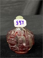 Antique Peking glass Snuff Bottle