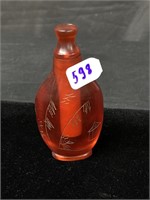 Cherry amber snuff bottle
