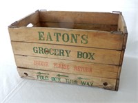 EATON'S WOODEN GROCERY BOX