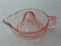 RARE SUNKIST EMBOSSED PINK DEPRESSION GLASS