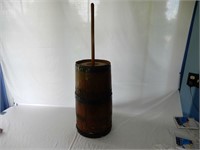 ANTIQUE WOODEN BUTTER CHURN / PADDLE