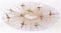 Vintage Mixed Metal Flying Birds Wall-Hanging