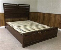 Queen Bed and Nightstand