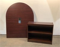 Oval Table Top/Wood Book Shelf