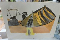 Signed Inuit Print "The Mother's Tent"