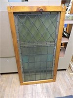 Antique Lead Glass Window 24"x44 1/2