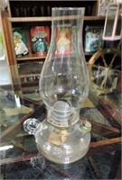 Antique Oil Finger Lamp 13"T