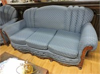 Antique Upholstered Sofa 73"L