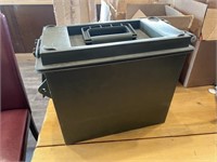 Plastic Ammo Box w/ Gun Cleaning Supplies