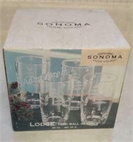 Sonoma Lodge highball glasses, 20 oz - set of 4