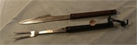 Vintage Serving Fork & Knife From Thrall Grain Co.