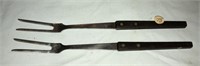 2 Vintage Serving Forks From Thrall Grain Co.