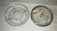 2 Beautiful Divided Serving Platters