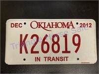 Oklahoma Display Number Plate