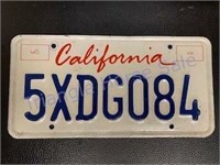 California Display Number Plate