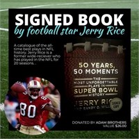 Jerry Rice Autographed book