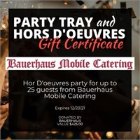 Bauerhaus Hors D'oeuvres Gift Certificate