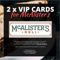 McAlister's VIP cards