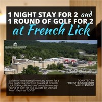 1 Night Stay, 1 round of Golf for 2 at French Lick