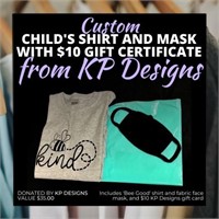 Custom Kid's shirt and mask