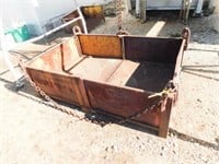 steel scrap container, 4' x 6' x 17"
