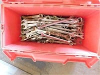 Tool box full of end wrenches