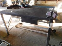 Shop work bench, w/rollers, 30" x 60" x 36" tall