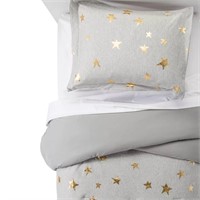 Pillowfort 3pc F/Q Jersey Stars Comforter Set