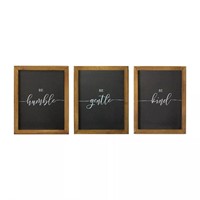 Stratton Home Decor (Set of 3) 8" x 10" "Be"