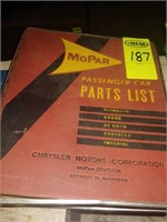 Mopar Dodge 1960 Passenger  Car Parts List Book
