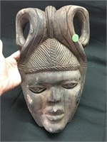 Hand Carved Wooden Mask Decor
