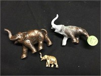 Cute Vintage Metal Collectible Elephants