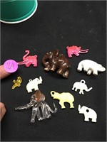 TEENIE TINY Vintage Ceramic Collectible Elephants