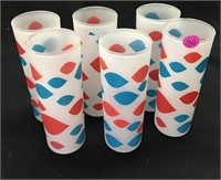 Cool Vintage Blue and Red "Dairy Queen" Glasses