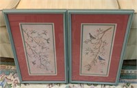 Two Oriental Water Color Framed Prints