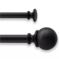 Threshold 36"-66" Double Rod Ball Matte Black