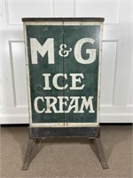M & G Ice Cream Double Sided Advertising Sign