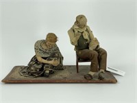 Pennsylvania Folk Art Man & Women Wax Figures