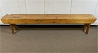 Pine Bucket Bench - 6 1/2 feet long