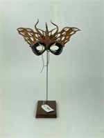 Leather Masquerade Mask -Custom Made Artist Signed