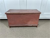 Youth Size Red Painted Blanket Box