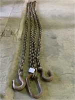 Large 2 Legged Open Hook Lifting Chain