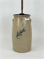 A.K. Ballard 5 Gallon Decorated Stoneware Churn